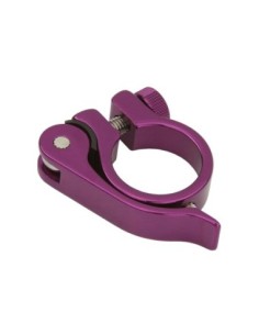 Alloy Seatpost Clamp Outer Diameter 28.6mm W/QR Purple.